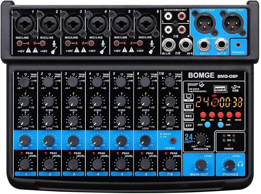 新品ミニミキサー　8チャンネル Amazon | オーディオミキサー オーディオ ミキサー 8チャンネル